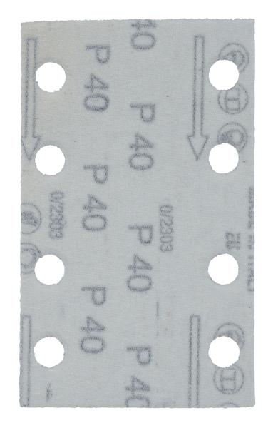 Schleifpapier A40 80x130mm Klett