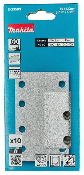 Makita E-23503 Schleifpapier A60 80x130mm Klett