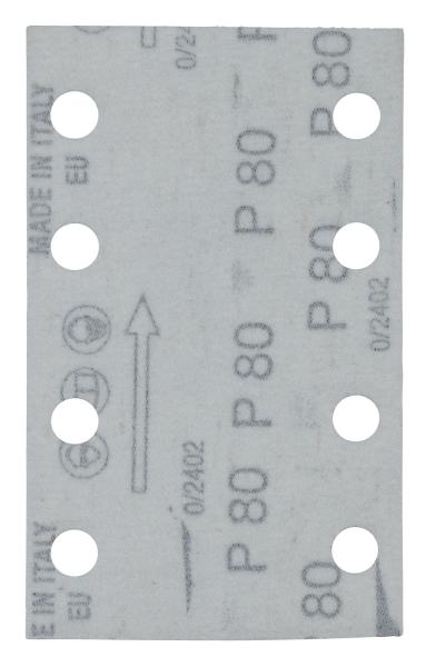 Schleifpapier A80 80x130mm Klett