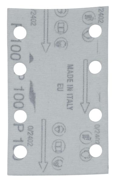 Schleifpapier A100 80x130mm Klett