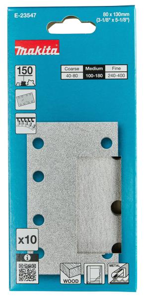 Makita E-23547 Schleifpapier A150 80x130mm Klett