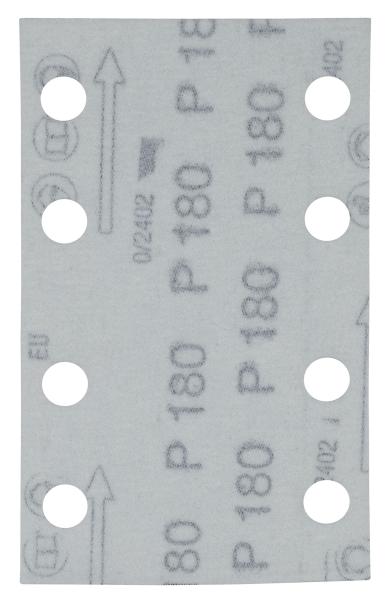 Schleifpapier A180 80x130mm Klett