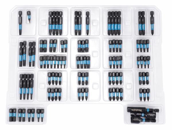 Makita E-24826 Bit-Set 100-teilig + Organizer Impact Black Bits