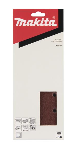 Makita P-33180 Schleifpapier P60 115x229mm Klett