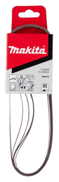 Makita P-43206 Schleifband 6x533 mm K80