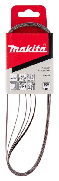 Makita P-43359 Schleifband 13x533 mm K100