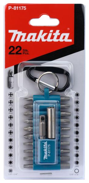 Makita P-81175 Bit-Set 22-tlg. mit Karabiner