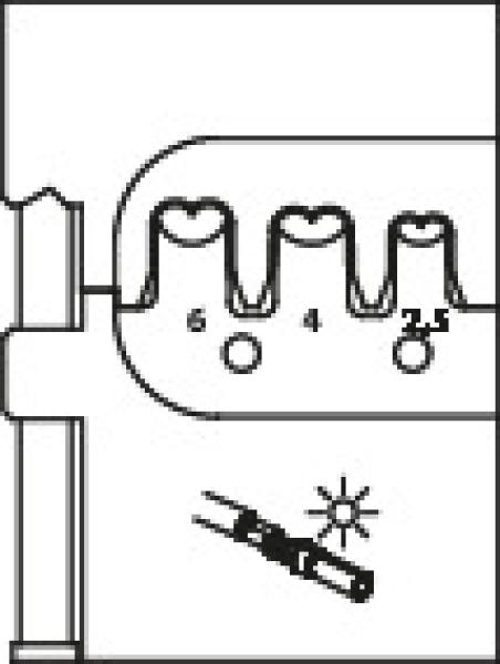 GEDORE 8140-25 Modul-Einsatz für Multi Contact MC4