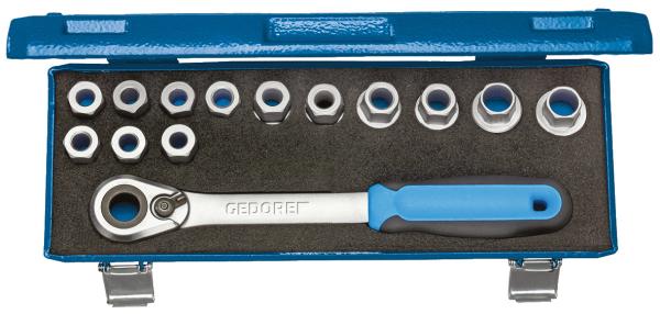 GEDORE 19 SKU-20 Steckschlüssel-Satz 1/2, 14-teilig, 10-24 mm"