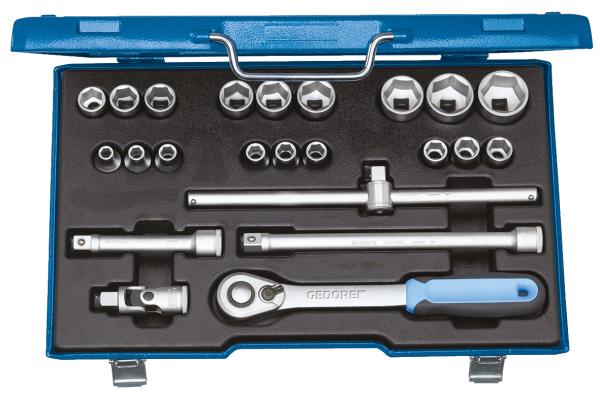 GEDORE 19 EMU-20 Steckschlüssel-Satz 1/2, 23-teilig, 6-kant, 8-32 mm"