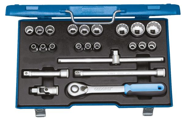 GEDORE D 19 EMU-20 Steckschlüssel-Satz 1/2, 23-teilig, UD-Profil, 8-32 mm"