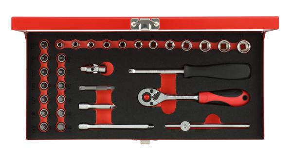 GEDORE R49014033 Steckschlüssel-Satz 1/4 4-13mm 32-teilig"