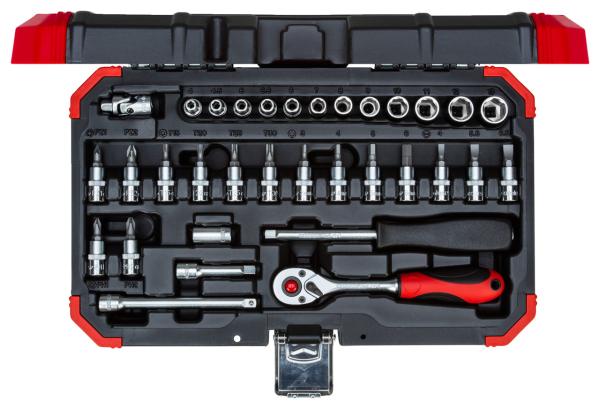 GEDORE R49003033 Steckschlüssel-Satz 1/4 4-13mm 33-teilig"