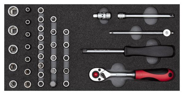 GEDORE R22150006 Steckschlüssel-Satz 1/4 2/6 CT-Modul 37-teilig"
