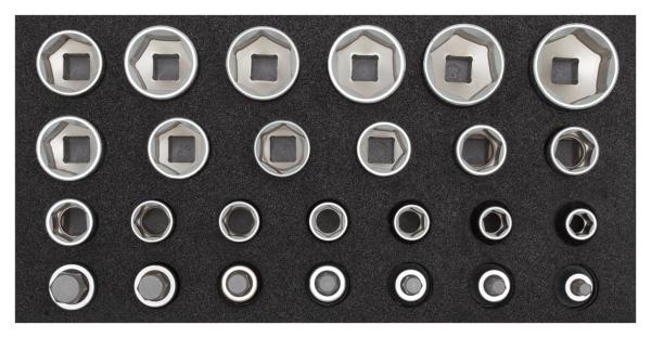 GEDORE R22150009 Steckschlüssel-Satz 1/2 2/6 CT-Modul 26-teilig"