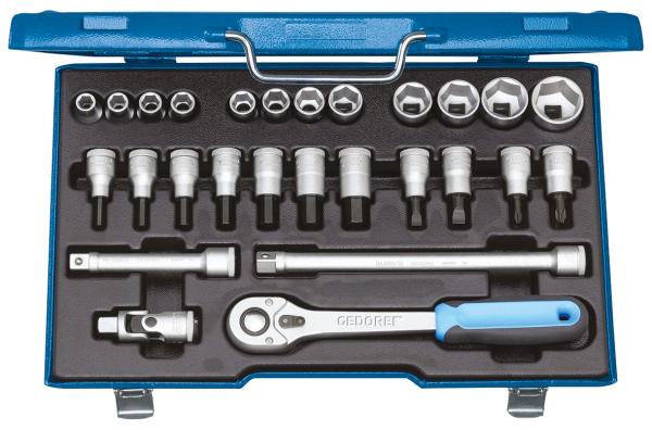GEDORE 19 IMU-10 Steckschlüssel-Satz 1/2, 27-teilig, 6-kant, 10-30 mm"