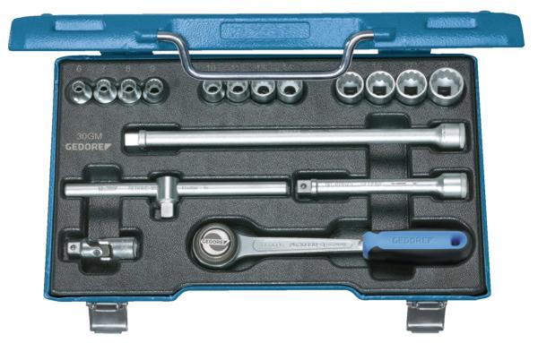 GEDORE D 30 GMU-3 Steckschlüssel-Satz 3/8 17-teilig UD-Profil 6-19 mm"