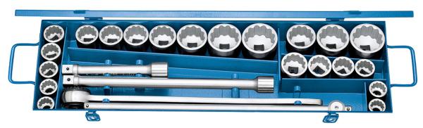 GEDORE D 32 EMAU-2 Steckschlüssel-Satz 3/4 25-teilig UD-Profil mm+ZOLL"