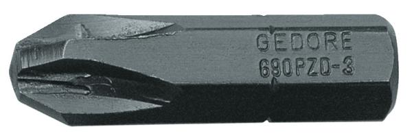 GEDORE 690 PZD 3 S-010 Schraubendreherbit 1/4, Vorteilspack 10-teilig, PZ 3"